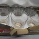 Stackable Drinking Glasses (Set of 6) 13oz Clear Glass Cups for Iced Coffee, Juice & Beer Modern Space Saving Highball Tumblers with Smart Non-Stick Design Heavy Base & Dishwasher Safe