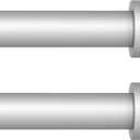 Silver Curtain Rods for Windows 48 to 84 or 88 Inch Max,2 Pack 5/8 Inch Diameter Small Curtain Rod Set,Heavy Duty Drapery Rods with Brackets for Bedroom, Living Room, Kitchen,Patio