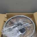 Ceiling Fans with Lights and Remote, 20'' Low Profile Ceiling Fan, 3000-6500K Dimmable Modern Flush Mount LED Fan Light, 6 Wind Speeds, Ceiling Fans for Bedroom (Ultra-thin Black)