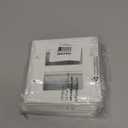 ENERLITES Screwless Decorator Wall Plates Child Safe Outlet Covers, Size 2-Gang 4.68" H x 4.73 L, Unbreakable Polycarbonate Thermoplastic, SI8832-W-5PCS, Glossy, White (5 Pack)