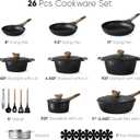 CAROTE 26pcs Non Stick Pots and Pans Set, Cookware Set, 26 Piece
