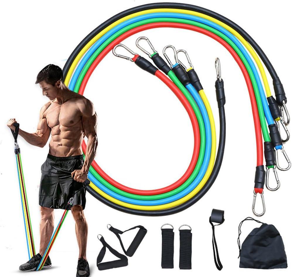 Resistance Bands for Working Out, Exercise Fitness Bands with Handles for Men and Women Strength Training, Home Gym Equipment, 5 Level (10, 15, 20, 25, 30LBS)