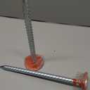 Rebar Survey Marker Stakes, 12 Inch Long - 1.35 LB Heavy Duty, Hi-Vis Orange (2 Pack) Building line Marker Posts are Suitable for Paving Stones, Gardens, Lawn Edges, and Weed barriers