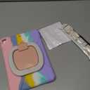 BATYUE Case for iPad 6th Generation 9.7 inch 2018, iPad 5th Gen 2017, iPad Air 2/ iPad Pro 9.7'',Shockproof Protective Cover with Pencil Holder &Rotating Bracket &Shoulder Strap (A1-Ring Kickstand (Colorful Pink)