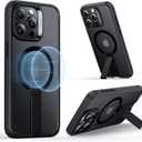 ESR for iPhone 15 Pro Max Case with Kickstand, Military-Grade Shockproof Protection, Magnetic Fully Adjustable Flickstand Phone Case, Compatible with MagSafe Accessories, Boost Series, Frosted Black