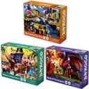 QUOKKA 100 Piece Puzzles for Kids Ages 4-6  3 Floor Puzzles for Toddlers 3-5  Toy for Learning Pirates & Constructions & Animals for 6-8 yo  Jigsaw Toddler Game for Boy and Girl