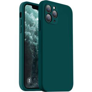 Vooii Compatible with iPhone 11 Pro Max Case, Upgraded Liquid Silicone with [Flat Edges] [Camera Protection] [Soft Anti-Scratch Microfiber Lining] Phone Case for iPhone 11 Pro Max - Teal