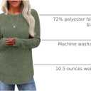 JUSTFASHIONNOW Womens Long Sleeve Shirts Trendy Sweaters Lightweight 2025 Casual Crewneck Fall Tunic Tops Loose Fit Dressy (Green, XL)