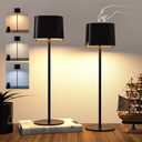 2 Pack Cordless Table Lamp Rechargeable, 5600mAh Battery Operated LED Table Lamps, Touch Control & 3 Color Stepless Dimming Wireless Lamp, Portable Indoor/Outdoor Table Light for Bedroom/Living Room