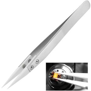 Stainless Steel Tweezers,Stainless Steel Ceramic Tweezers, Antimagnetic, High Temperature Resistant, Non-Conductive, High Temperature Resistance 3000 Degrees (Stainless Steel Ceramic Tweezers)