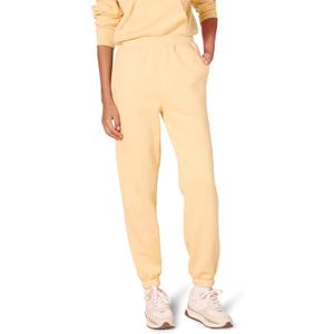 Amazon Essentials Womens Relaxed High Waist Joggers (Available in Plus Size) (Small, Warm Yellow)