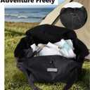 ALVABABY Waterproof Blanket Bag,Shoulder Bags, Hobo Tote Handbag,Multi-functional Organizer Bags, Travel Beach Yoga Gym Bag (Small 9*16in, Black)