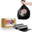 BEIDOU-PAC 4-6 Gallon Trash Bags, 300 Count Black Garbage bags, Multi-purpose Trash Can Bin Liners for Bathroom, Office, Industrial, Commercial, Janitorial, Municipal, Recycling