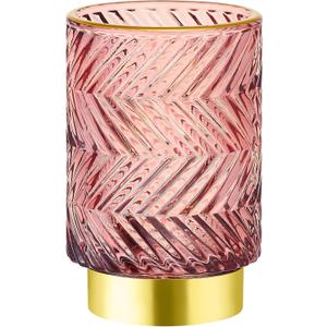 Makeup Brush Holder Organizer,Toothbrush Holders,Desk Pen Pencil Holder,Multifunctional Vintage Glass Brush CupA40-4-US (Red)