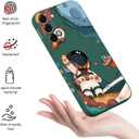 Phone Case for Samsung Galaxy S22 Plus Slim Shockproof Silica Astronaut Pattern Side Creative Design for Samsung S22 Plus Case-Astronaut Green