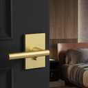 Amerdeco 10 Pack Brushed Gold Privacy Interior Door Handles
