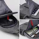 WATERFLY Crossbody Sling Backpack Sling Bag Travel Hiking Chest Bags Daypack (Dark gray)