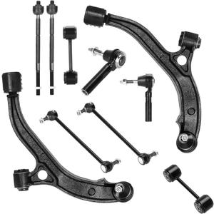 Front Lower Control Arms w/Ball Joints Sway Bar End Links Tie Rod Ends Suspension Kit for 2001-2007 Town & Country/Dodge Caravan/Dodge Grand Caravan, 2001-2003 Voyager (10PCs)