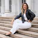 Pointed Toe Slingback Kitten Heels for Women, Leather Stiletto Heel Pumps with Elastic Strap Elegant Bridal Heel Dating Party Work Office Backless Pumps Shoes (M)