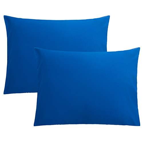 FLXXIE Microfiber Pillow Cases Standard Size, Soft Pillowcases with Envelope Closure, Wrinkle, Stain Resistant Pillow Covers, 20x26, Royal Blue