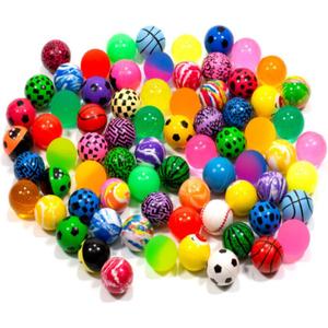 KISEER 50 Pieces Assorted Colorful Bouncy Balls Bulk Mixed Pattern High Bouncing Balls for Kids Party Favors, Prizes, Birthdays Gift (28 mm)