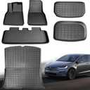 Model y Floor Mats Cargo Liner for Tesla Model Y 2024 2023 2022 2021KEEPUP 5-Seat All Weather Custom Fit Car Interior Accessories TPE Cargo Liner Vehicle Trunk Mat (Not Compatible with 7-Seat Model)