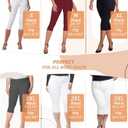 Hybrid & Company Womens Hyper Ultra Stretch Comfy Skinny Leg 3 Button Wide Waist Work Casual Pants (S)