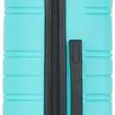kensie 22" Peonies Hardside Carry-On Luggage with ID Tag, Pool Blue