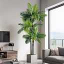 Erimda 9.1FT Artificial Phoenix Palm Tree Artificial Plants Indoor Outdoor Large Faux Coconut Silk Palm Tree Tropical Fake Tree Faux Sago Palm Plant for Modern Farmhouse Yard Outside Patio Poolside