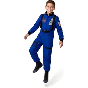 Astronaut Costume for Kids Space Pilot Toddler Boys Birthday Halloween Costumes Blue, 10-12 Years