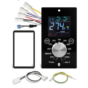 Universal PID Enhanced Grill Temperature Control Panel – Replacement for Pit Boss for Traeger for Z Grills for Asmoke Grills & Smokers Models with 2 Responsive Meat Temperature Probes
