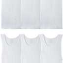 Fruit of the Loom Men's Sleeveless Tag Free Moisture Wicking Tank A-Shirt (White, L)