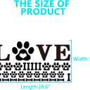Cat Quotes Wall Decals for Bedroom: Inspirational Love Dog Puppy Paw Print Vinyl Art Wall Stickers for Living Room Bathroom Kitchen Apartment - Love Footprints 28.6" X 15"