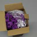 LikSoor 21 Bundles Artificial Outdoor UV Resistant Flowers No Fade Fake Outside Flowers Plastic Greenery Faux Shrubs Garden Porch Window Box Home Decoration(Purple)