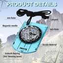 50 Pack Orienteering Compass Bulk Advanced Baseplate Compass Hiking Survival Camping and Navigation Tool Survival Gifts for Hiking Camping Backpacking Map Reading