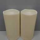 Homemory 6" x 9" Extra Large Outdoor Waterproof Candle with Auto 6-Hour Timer, Ivory Plastic Made, Long Last for Half A Year, Set of 2