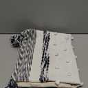 Boho Lumbar Pillow Cover 12x20 Navy Blue - Handmade Woven Textured Throw Pillow Case with Cordings & Tassels, Decorative Accent for Couch Sofa Farmhouse Living Room Home Decor