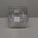 Vtopmart 4 Pack Extra Large Clear Plastic Storage Bins,11x11 Cube Acrylic Organizer Square Containers with Handle for Pantry,Closet,LaundryRoom,Kitchen,Bathroom,UnderSink Organization