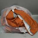 INOVADAY 100% Blackout Curtains for Bedroom, Black Out Curtains 108 Inch Long, Clip Rings Linen Blackout Drapes, Thermal Insulated Room Darkening for Living Room, 2 Panels - Orange,W50xL108