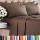 Queen 6 Piece Sheet Set - Comfy, Breathable & Cooling - Hotel Luxury Bedding for Women, Men, Kids, Teens and Children - 1 Flat & 1 Fitted Sheet & 4 Pillowcases w/ Deep Pockets - Wrinkle Free - Brown