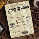 2 x Happy 17th Birthday Gift for Girls Boys, Funny 17 Year Old Bday Greeting Card for Him Her, Best Seventeen Birthday Decoration for Daughter Son