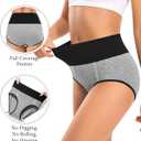 Cotton Underwear High Waisted Womens Full Coverage Ladies Comfy Panties (Regular & Plus Size) (XXL)