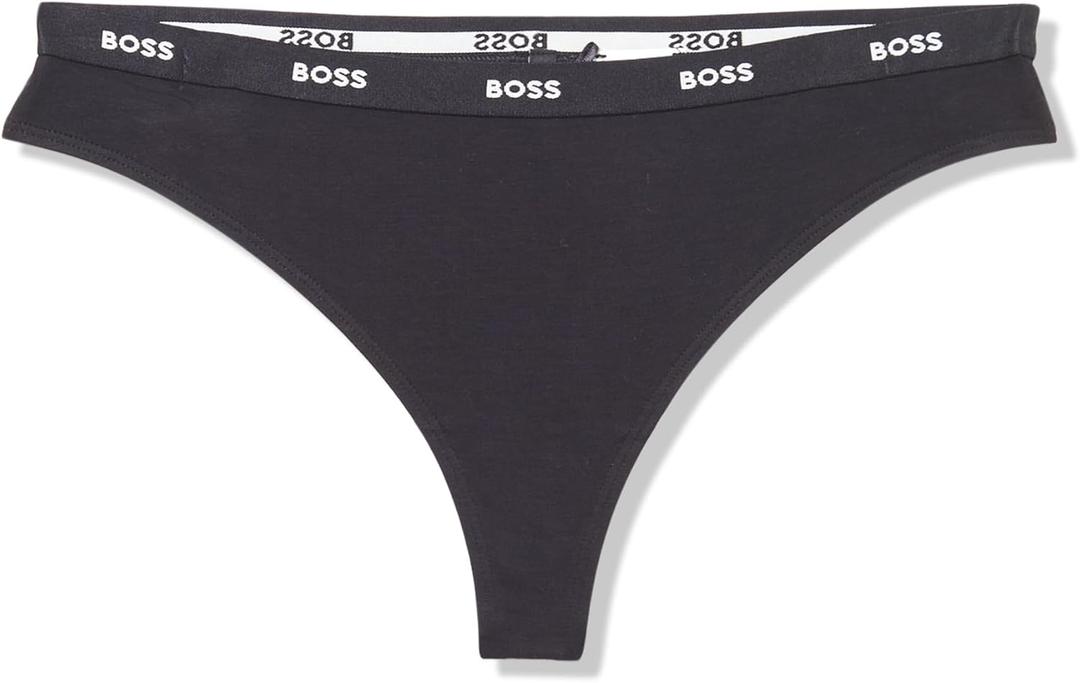 BOSS Women's Logo Waistband Low Rise Thong