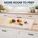 Wesiti Clear Acrylic Cutting Board with Counter Lip, 30"L x 20"W, Medium