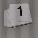 New Star Foodservice 23176 1 to 50-Double Side Plastic Table Numbers, 4 by 4 Black on, White