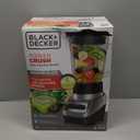 BLACK+DECKER PowerCrush Countertop Blender, 6-Cup Glass Jar, For Smoothies and More, Stainless Steel Blade, 4 Speed Settings to Puree, Crush Ice, Chop, Dice, and Pulse, Dishwasher Safe, 700W Motor