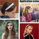 GORGECRAFT 12PCS Sequin Headband Elastic Glow Stretch Sparkle Glitter Fashion Adjustable Hair Band Accessories Pack Set for Girls Women Teens Sports Dance Party Teams Crafts(Gold)