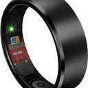 Smart Health Ring for Women Men Fitness Tracker with Heart Rate, Blood Oxygen, Blood Pressure, Sleep Monitoring, Step Counting, Graphite, 12