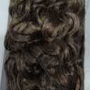 LONAI 4PC Clip in Hair Extensions, 100 Pure Protein Silk Curly Hair Extension for Women, 26 Inch Long Soft Natural Hair Extensions-Dark Almond brown with copper