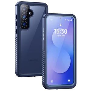 Lanhiem for Samsung Galaxy S25 FE Case, IP68 Waterproof Dustproof with Built-in Screen Protector, Heavy Duty Full Body Protective Phone Case for Galaxy S25FE 5G 6.7 Inch, Navy Blue